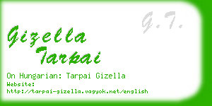 gizella tarpai business card